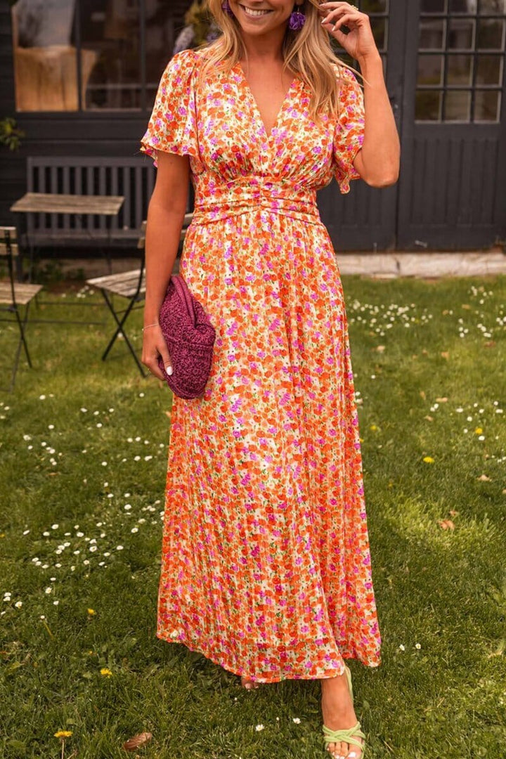 Elegant V-Neck Maxi Dress