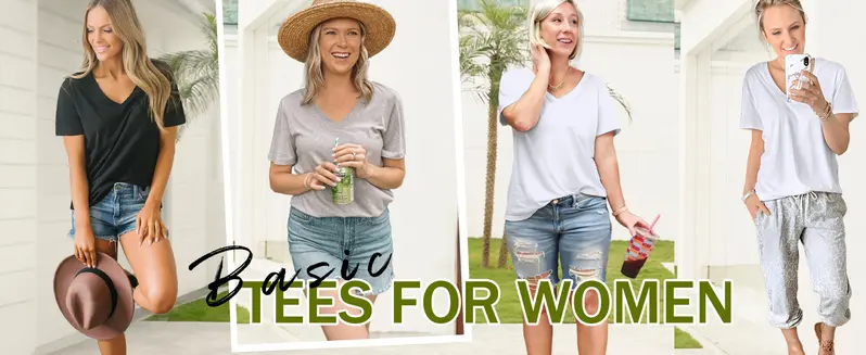 Product Introduction of WIHOLL Womens T Shirts V Neck Short Sleeve Casual Loose Tees Tops 2025 Trending Now #Springtok 8