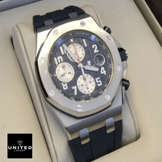 Audemars Piguet Blue Dial Rubber Blue Bracelet Replica in the box