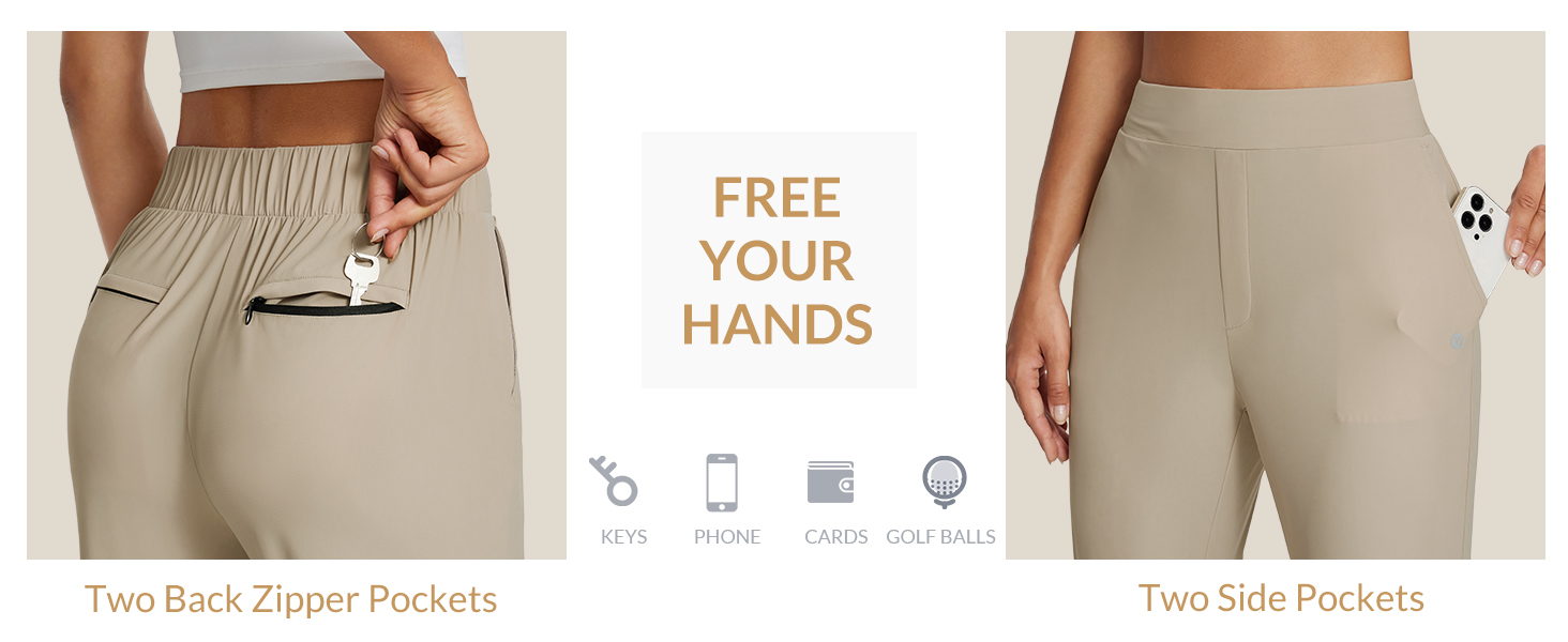 womens golf pants with pockets