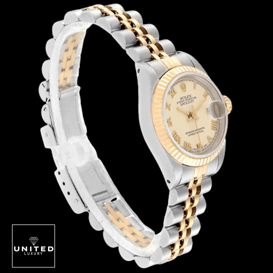 Rolex Fatejust ?vory Roman White D?al 69173 Replica side view