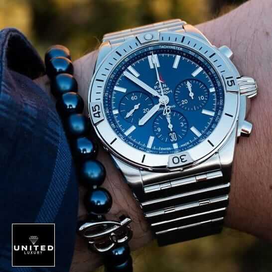 Breitling Frecce Tricolori Replica on his arm