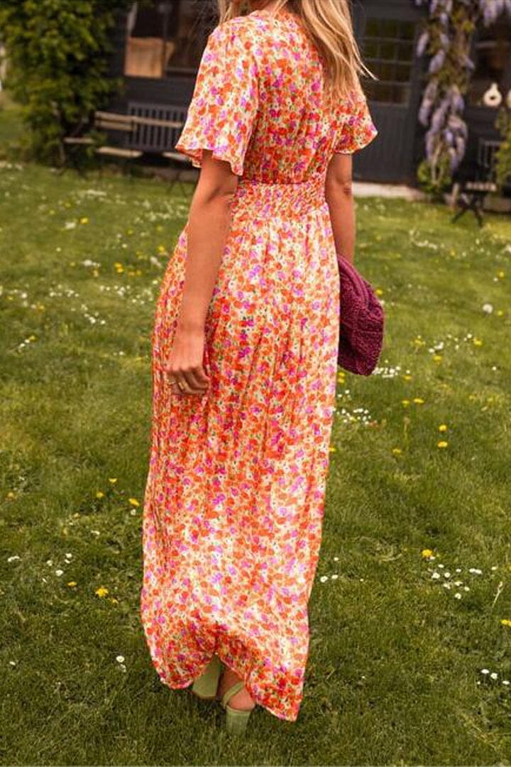 Elegant V-Neck Maxi Dress