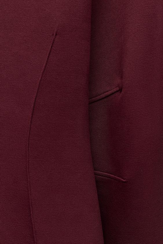 FITTED INTERLOCK SWEATSHIRT - Burgundy by Zara - Image 6