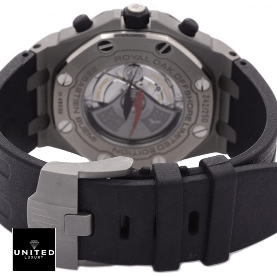 Audemars Piguet Royal Oak Black Rubber Bracelet Replica steel closed clasp